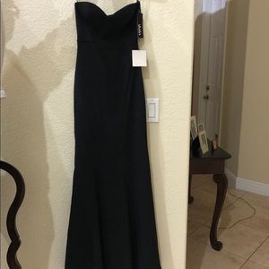 Black strapless maxi dress